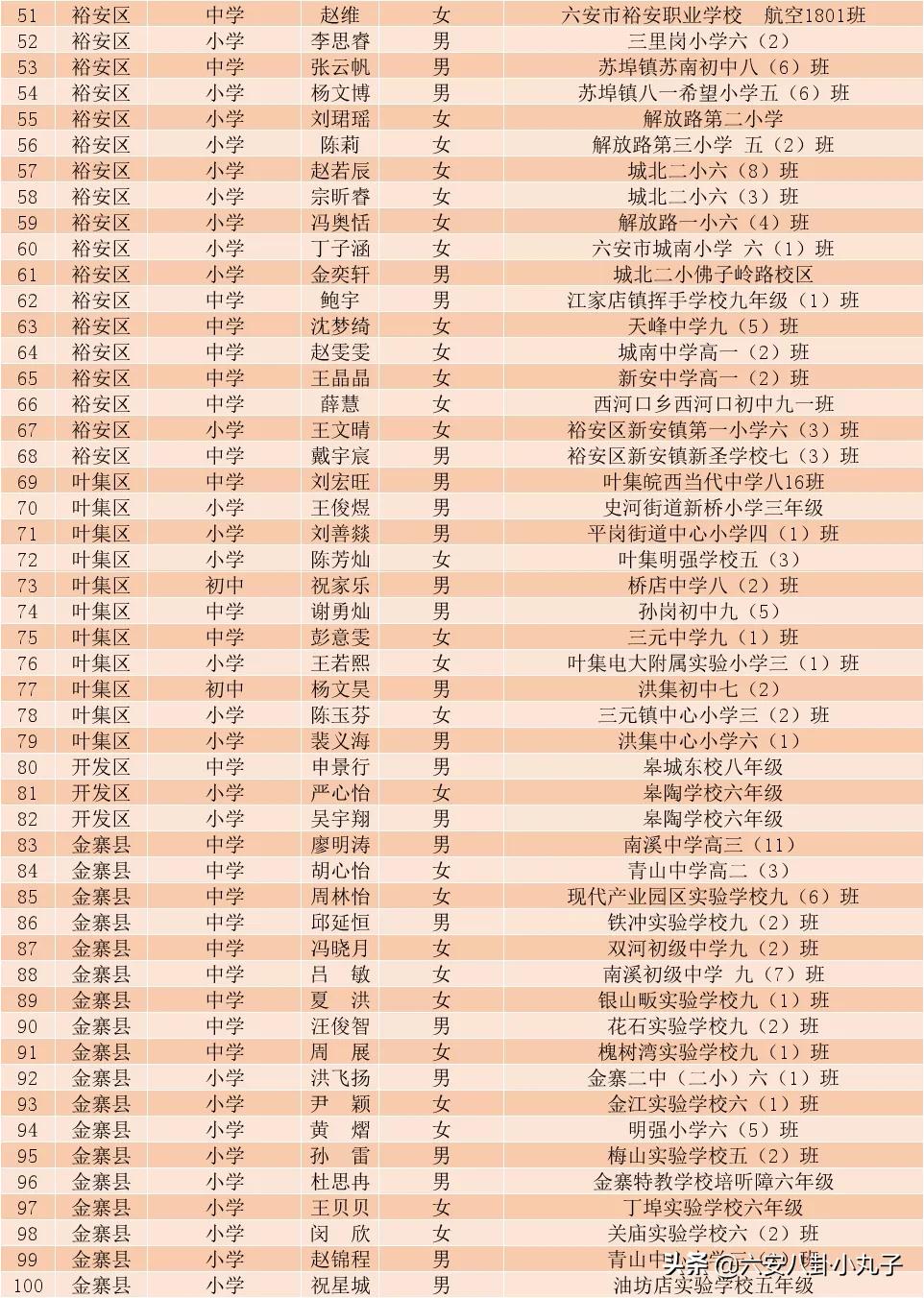 六安市组织部最新公示信息公布