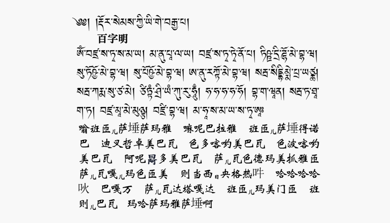 百字明最新论述解析